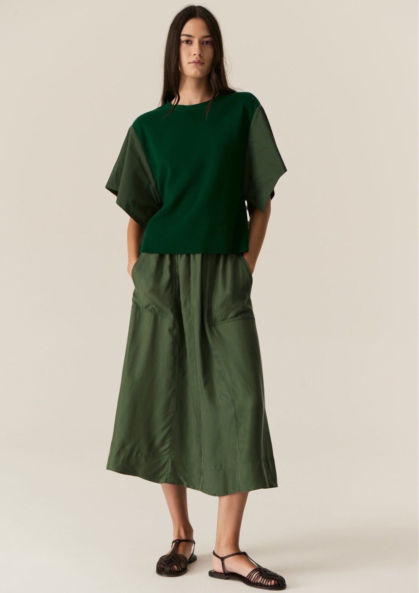 POL Henri Tie Skirt Green
