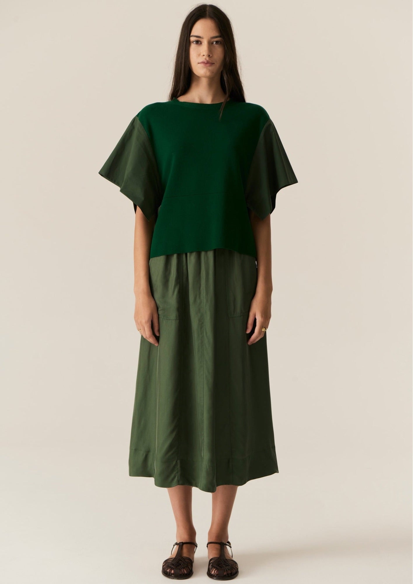 POL Henri Tie Skirt Green