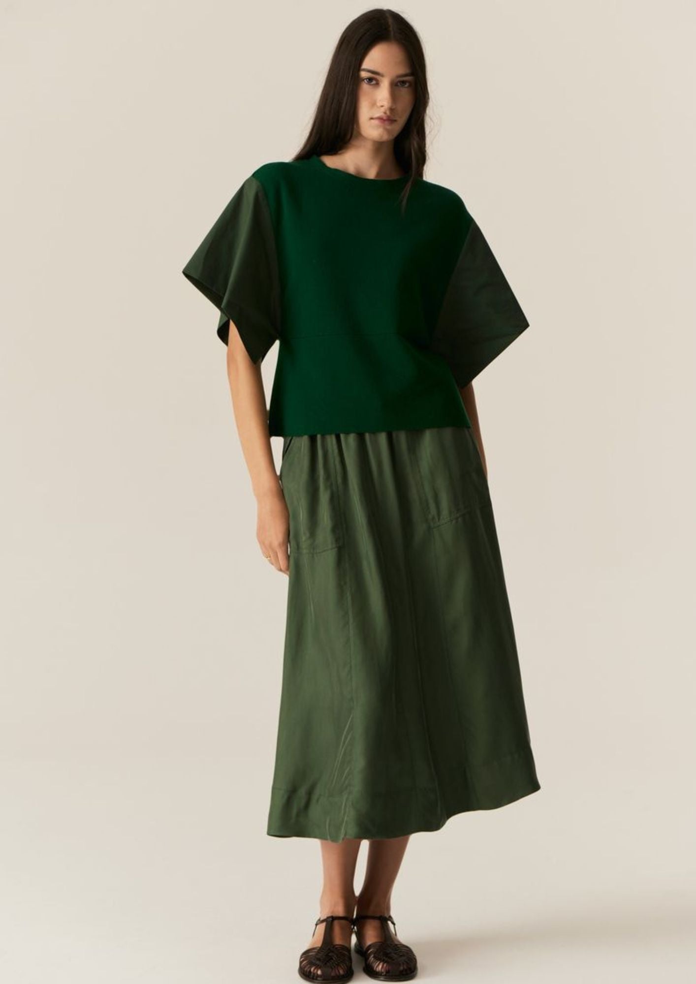 POL Henri Tie Skirt Green