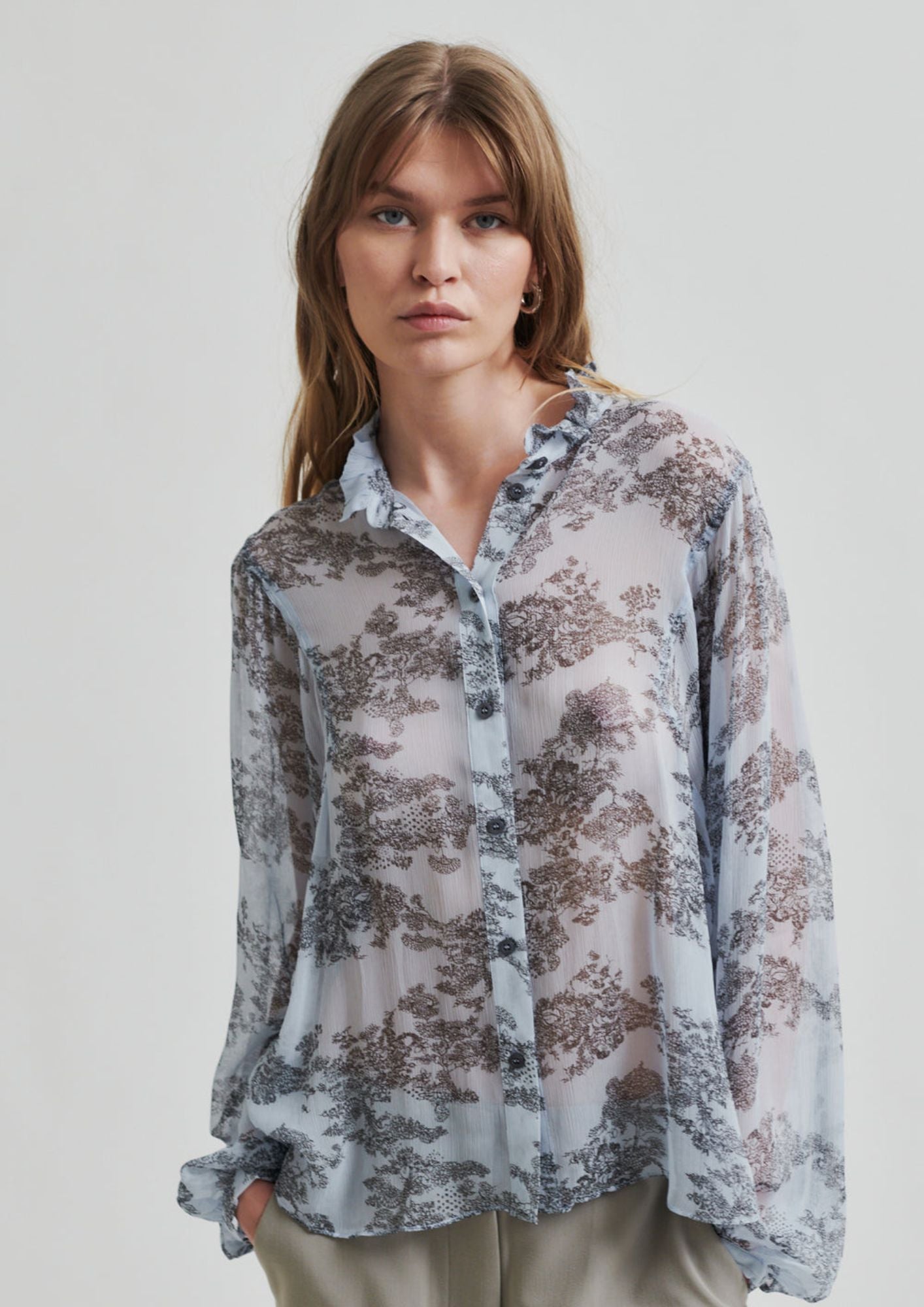 Second Female Maje Printed Blouse - Anise Flower