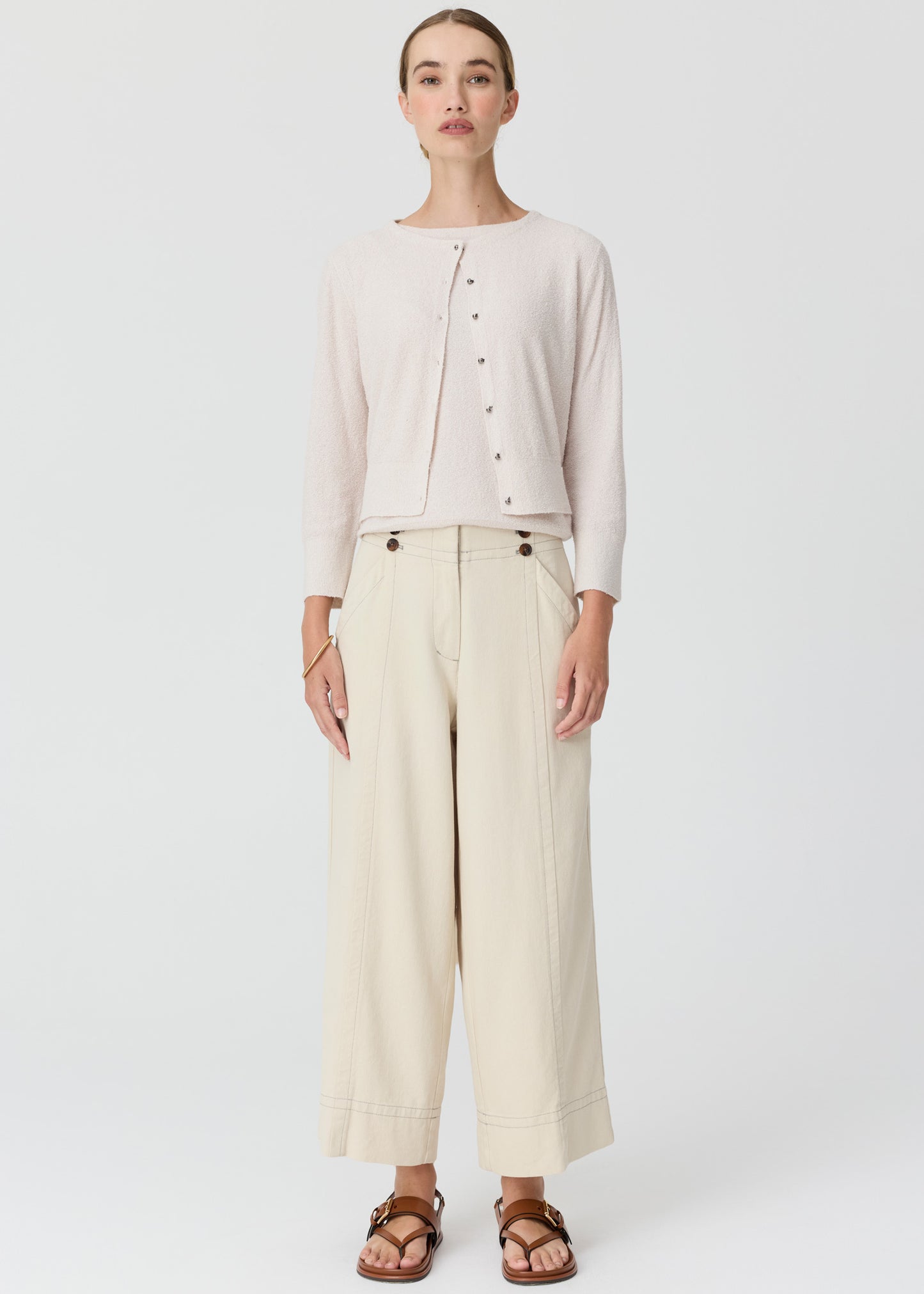 Pol Haven Tank Lurex Back pebble