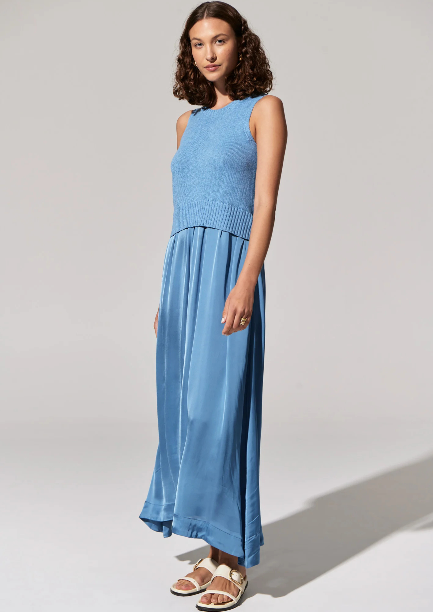 POL - Estel Knit Dress - Blue