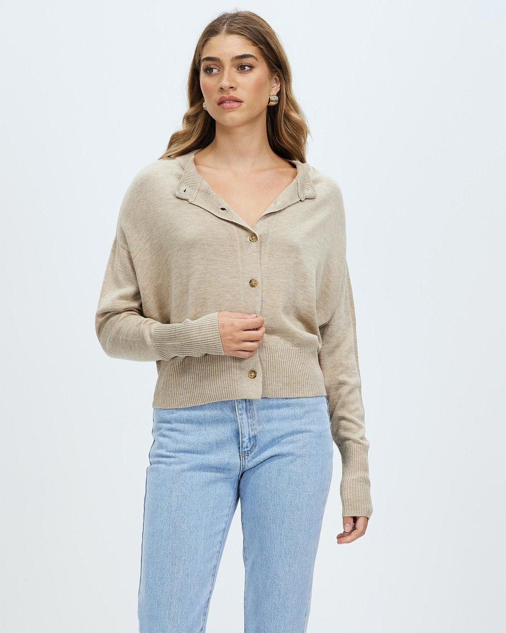 WHITE By FTL Dacey Cardigan - Oatmeal