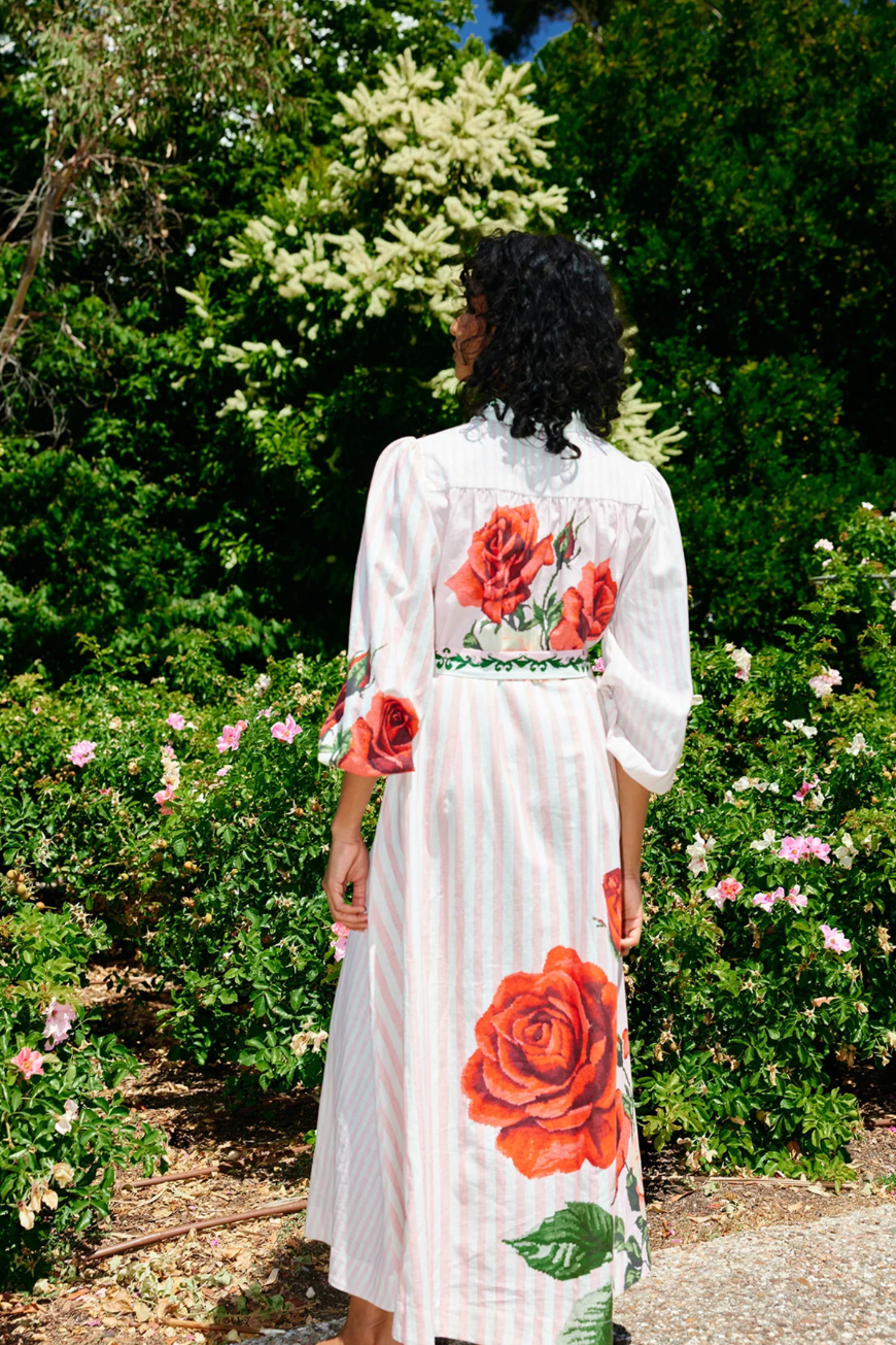 Aston Studio - Lucille Dress-  Baby Rose Multi Stripe