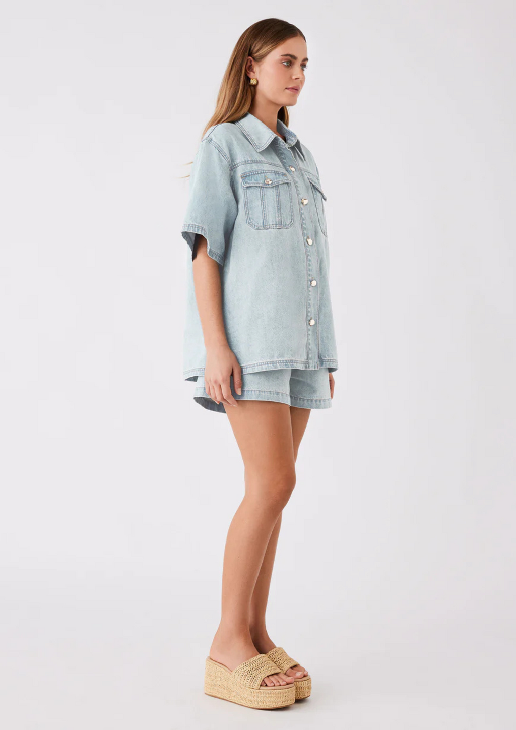 Esmaee - Seaside Denim Shirt - Pale Blue