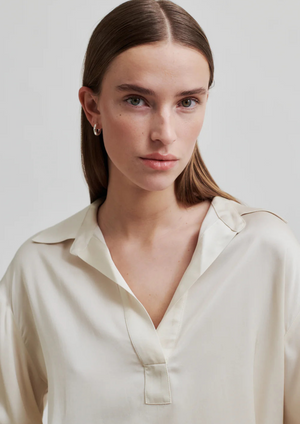 Second Female Bardi V neck Blouse - Brazilian Sand