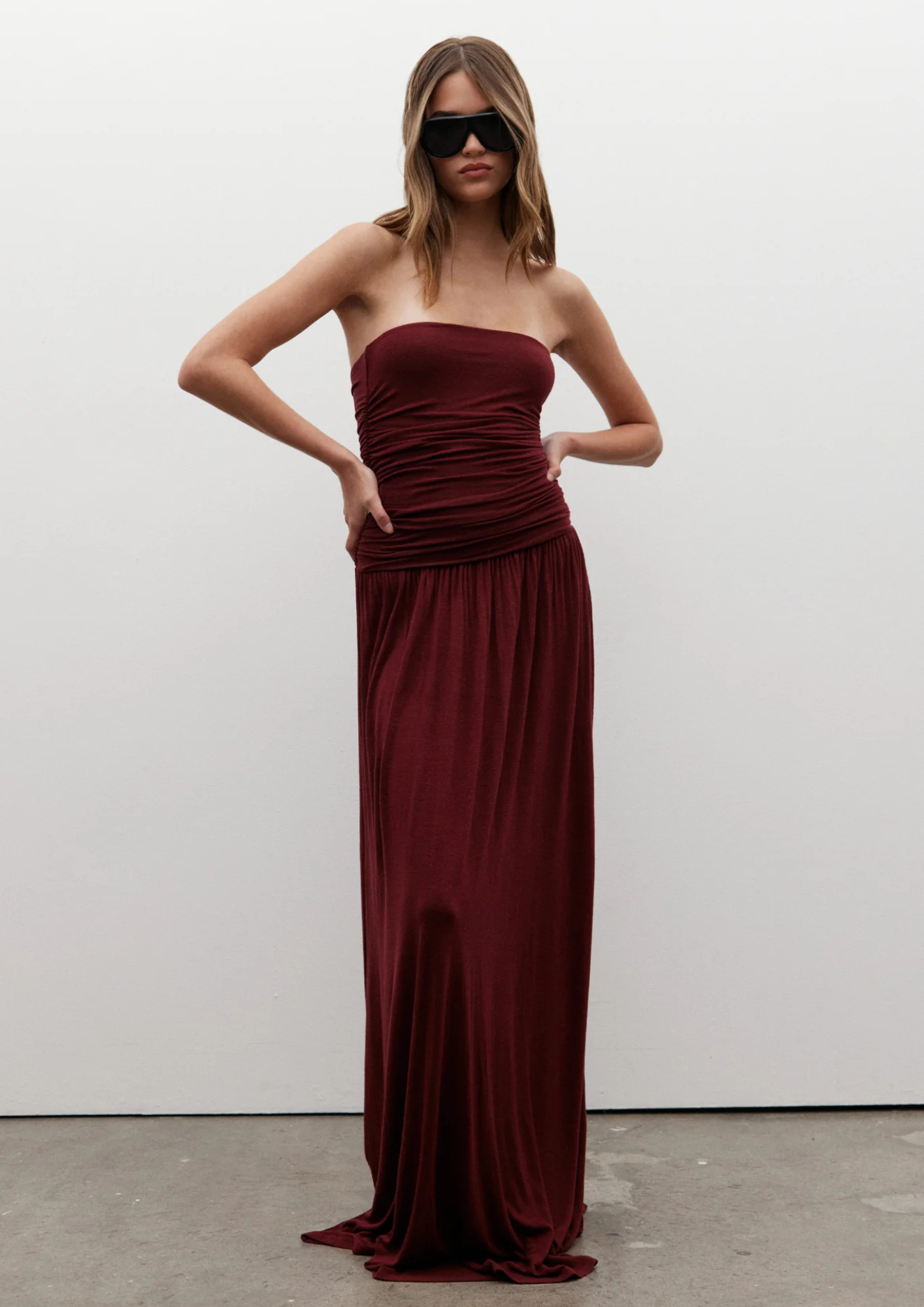 BAYSE - Leah Dress - Wine