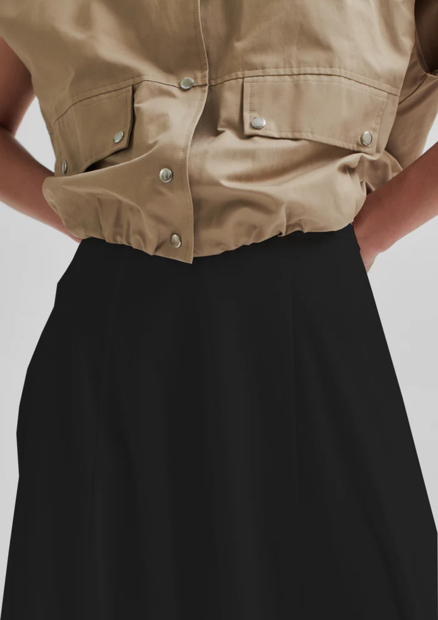 Second Female Viktoria Midi Balloon Skirt - Black