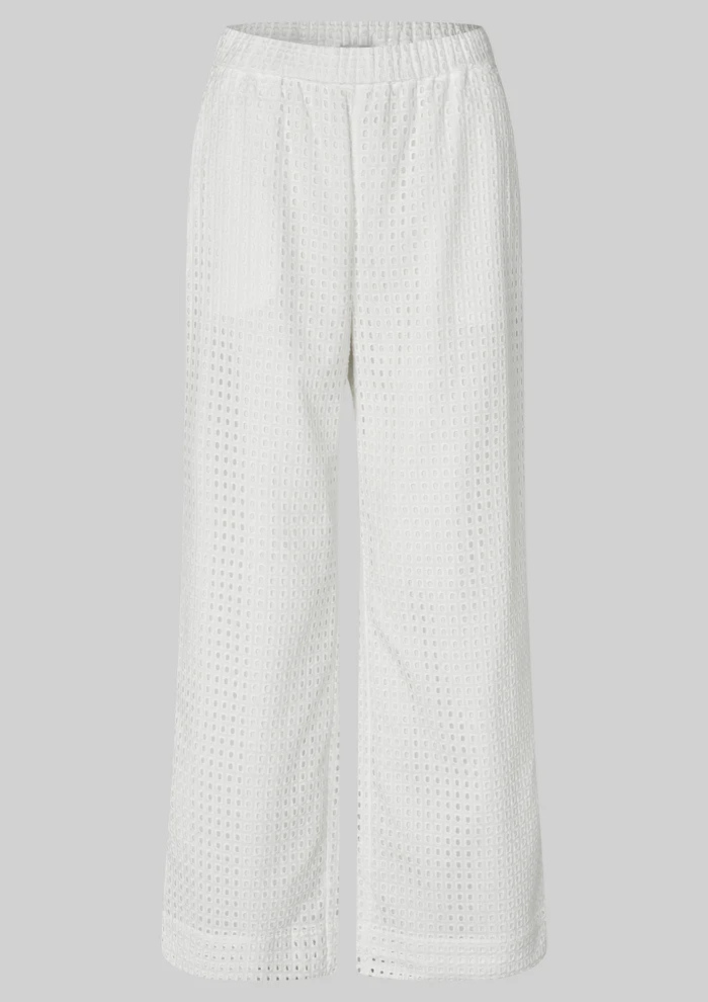 Second Female Villa Check Pant - White