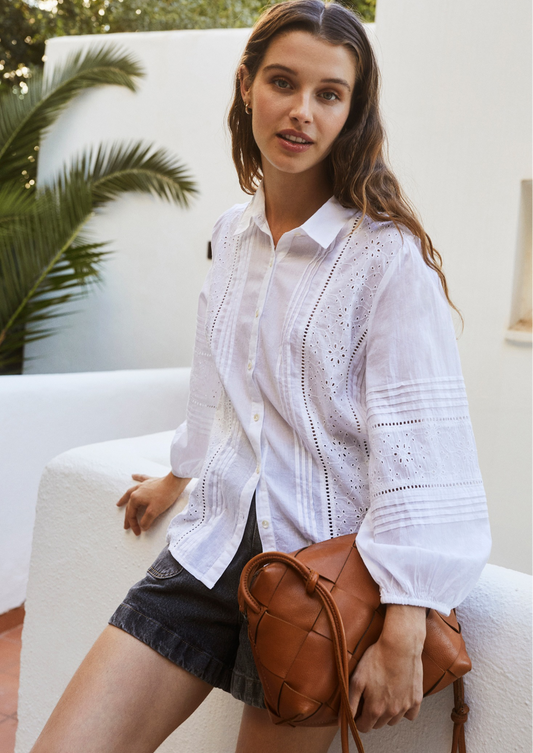 Indi & Cold Blanco 100% Organic Cotton Woven Shirt