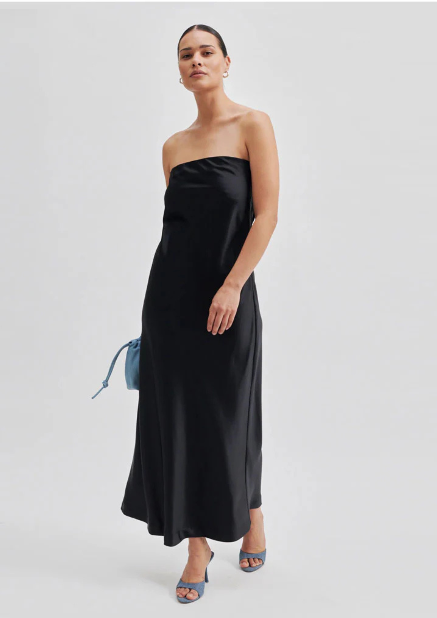 Second Female - Odile Sateen Tube Dress -Black