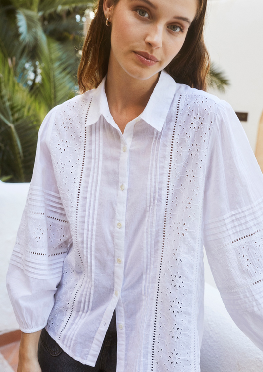 Indi & Cold Blanco 100% Organic Cotton Woven Shirt