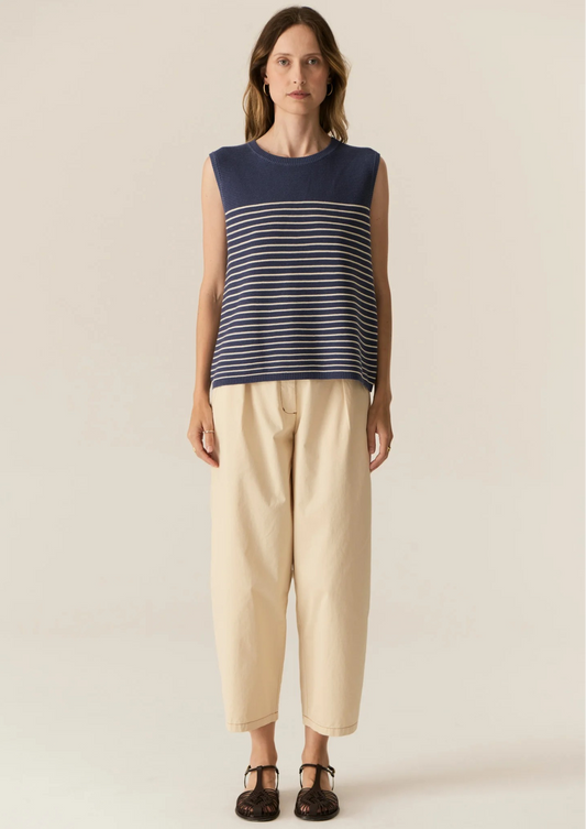 POL Jules Tank - Blue/Ivory