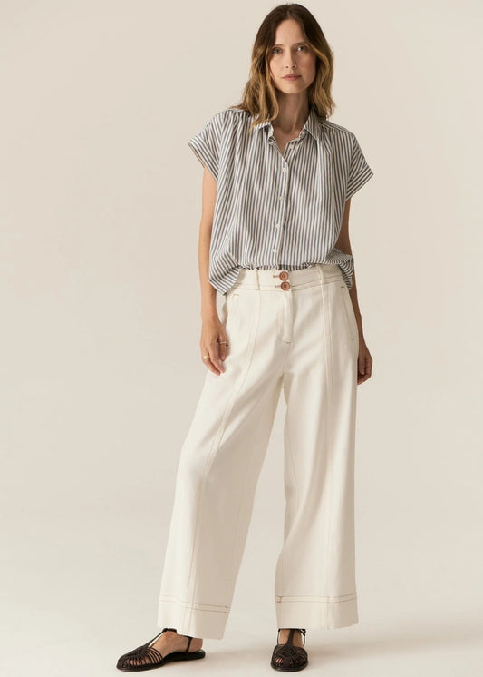 POL Carsen Crop Pant - Ecru