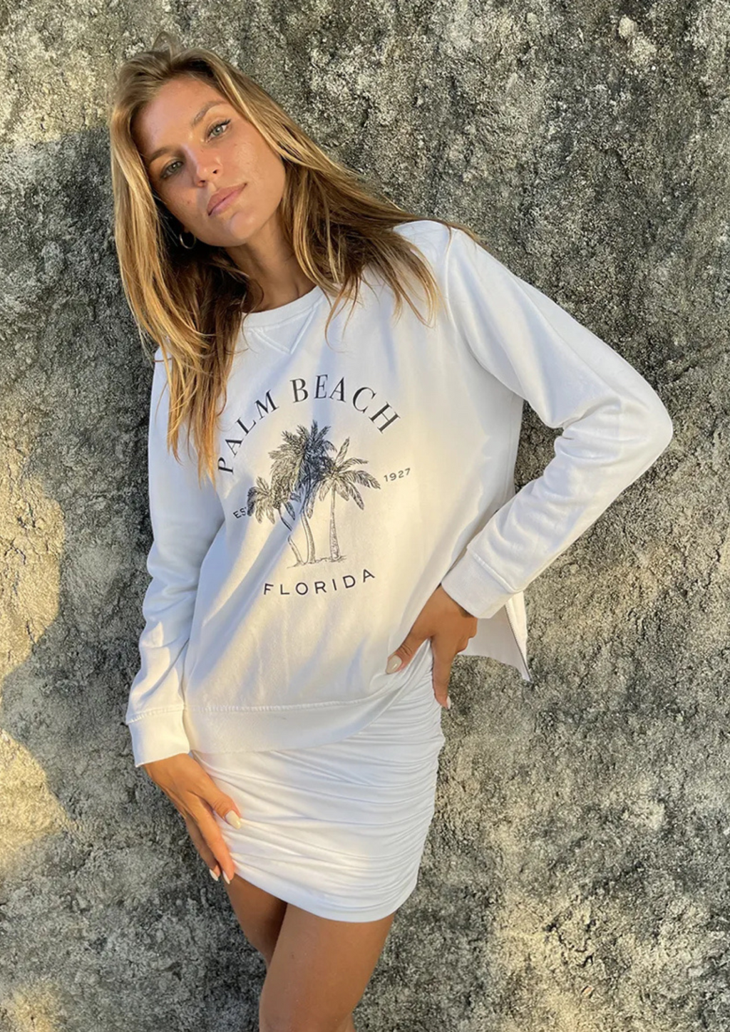 Sophie Moran - Palm Beach Sweater White