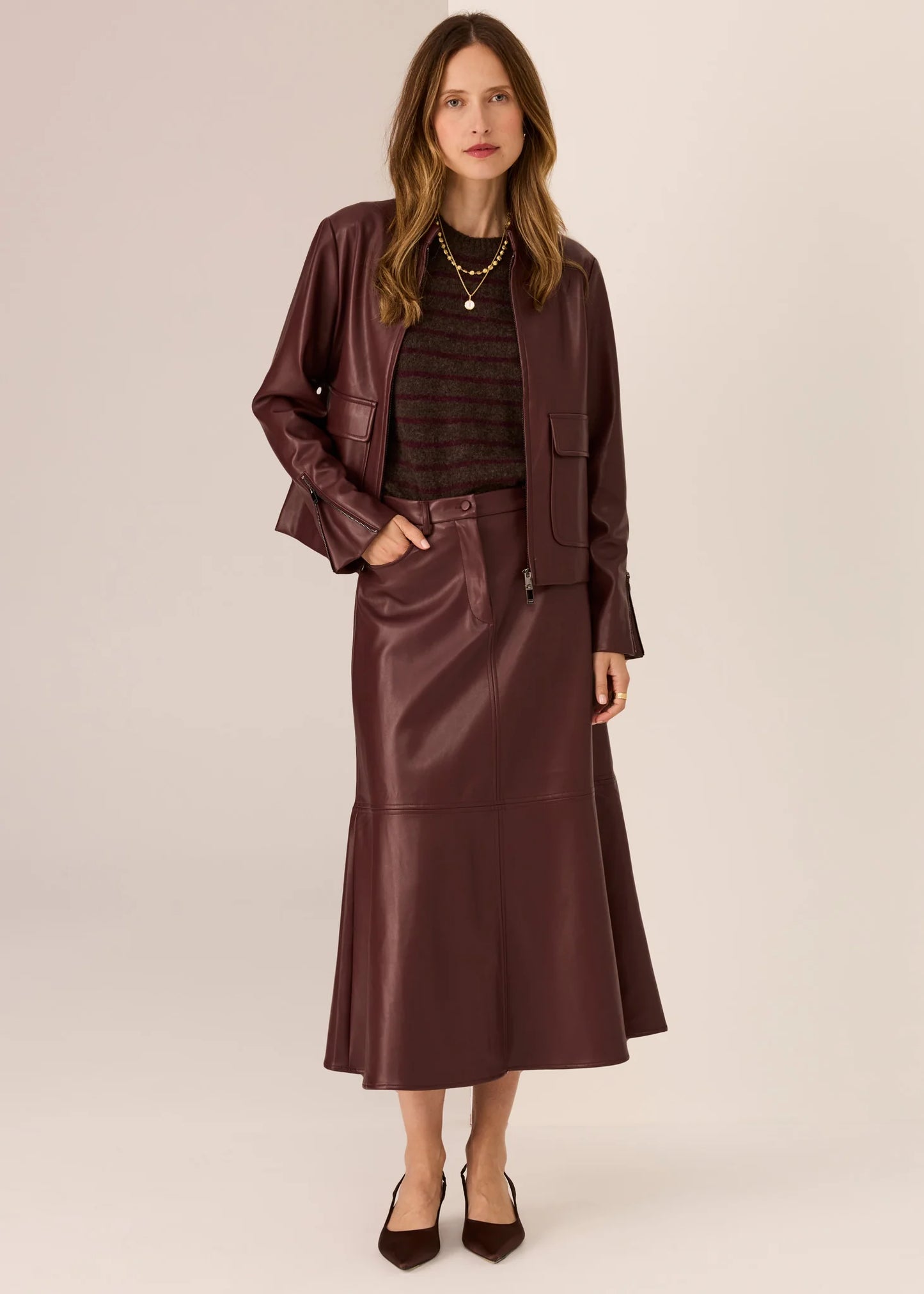 POL - Hugo Crop Jacket - Merlot