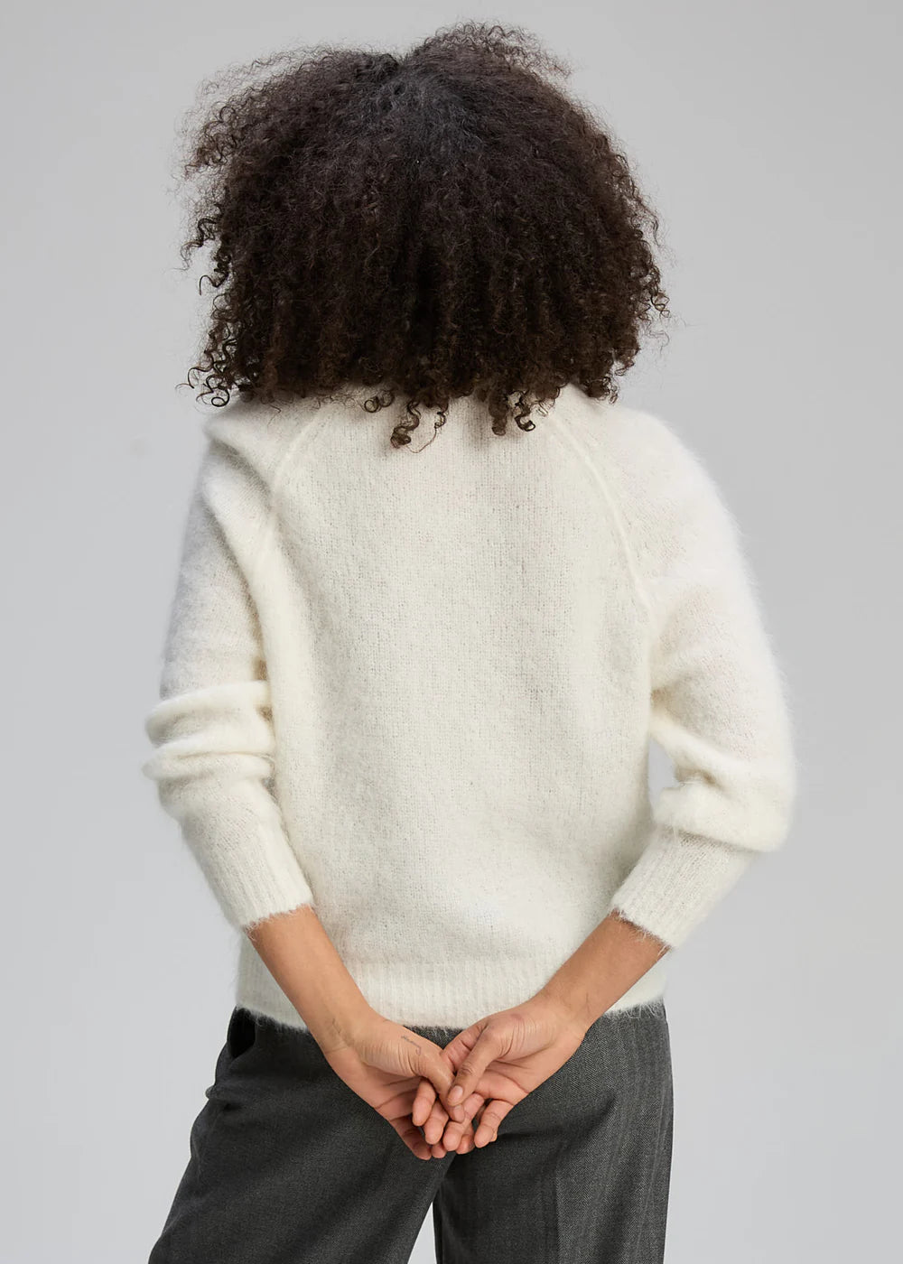 Zaket & Plover ZP8109 Alpaca Cardigan - White