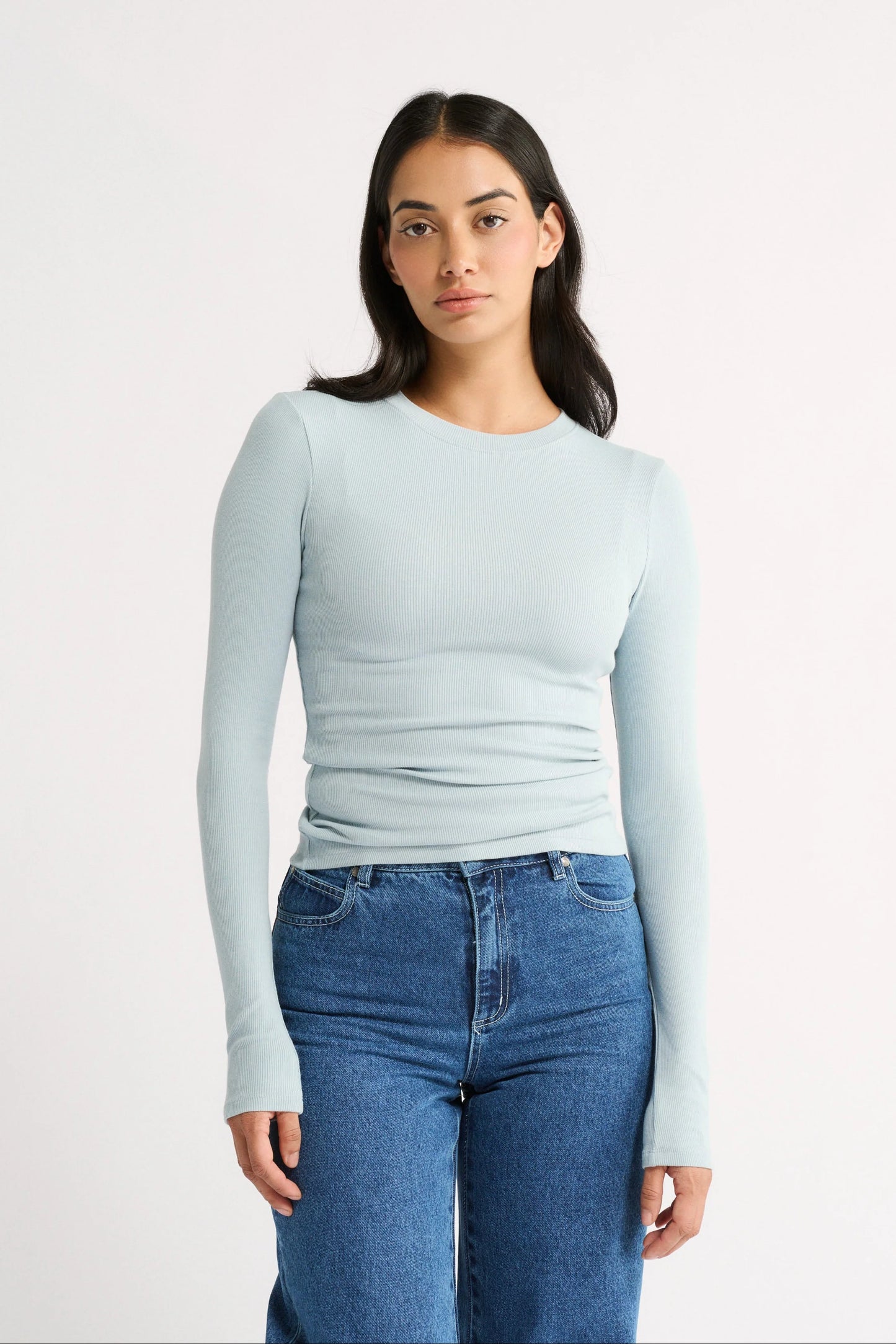 PRIMI Carina Long Sleeve Top - Stone Blue