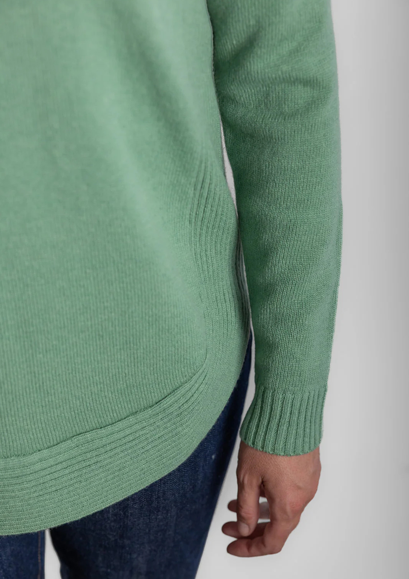 Bow & Arrow -  Mint Green Funnel Neck