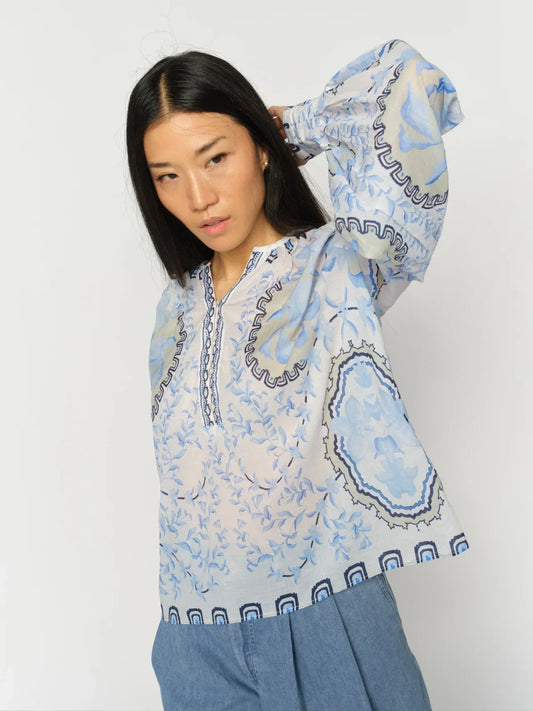 Mos Mosh Wylde Orchid Blouse Blue
