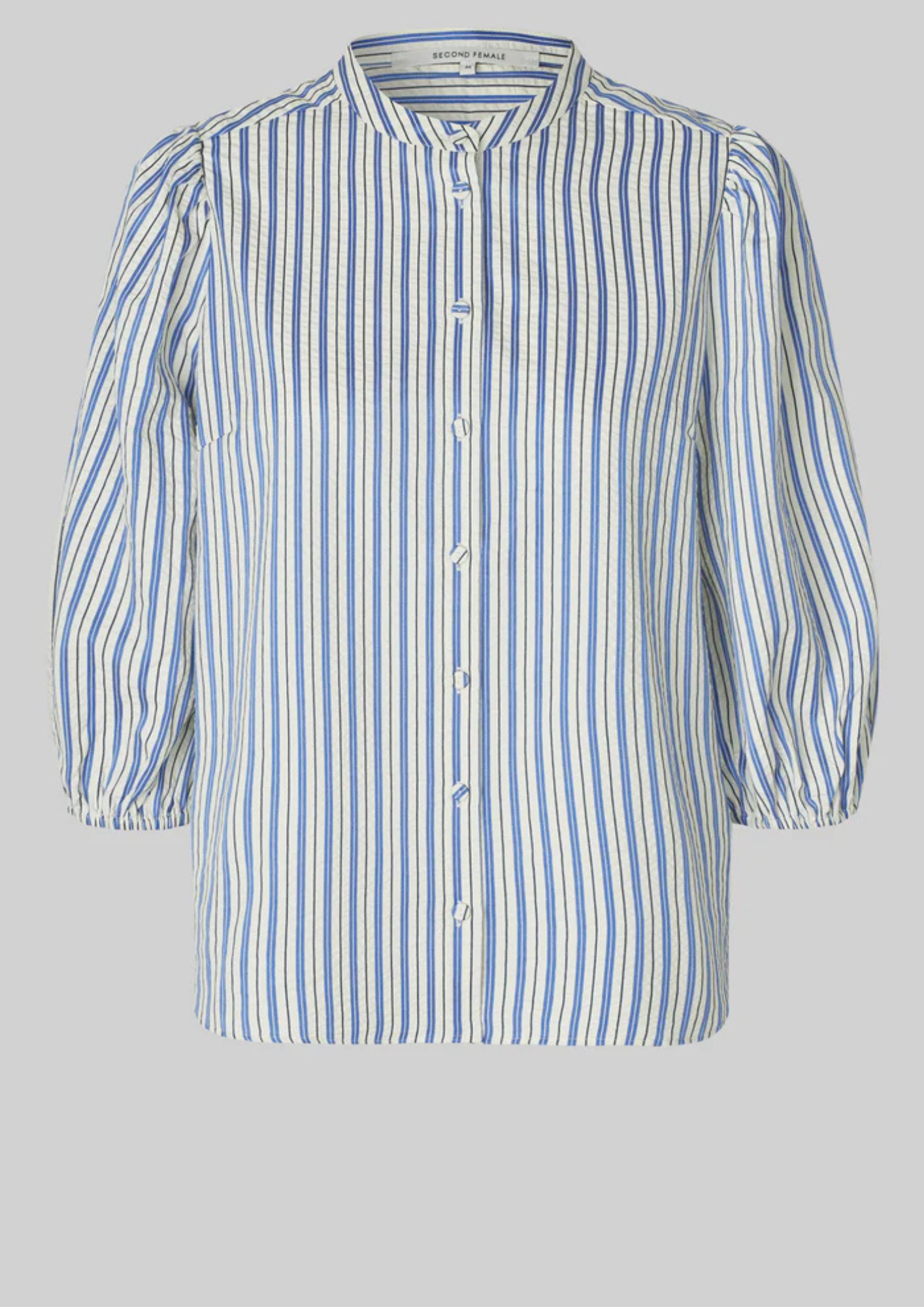 Second Female Serifa Stripe Shirt - Cornflower Blue