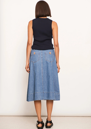 POL Raydel Denim Skirt - Light Wash