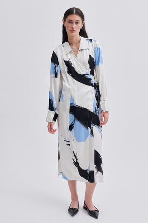 Second Female Graphic Print Wrap Dress - Open Air