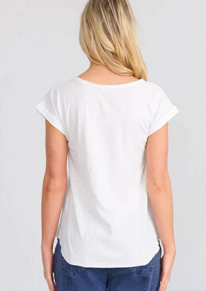 Robb & Lulu - Santa Barbara Round Neck Tee White