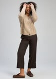 Zaket & Plover ZP8109 Alpaca Cardigan - Bark