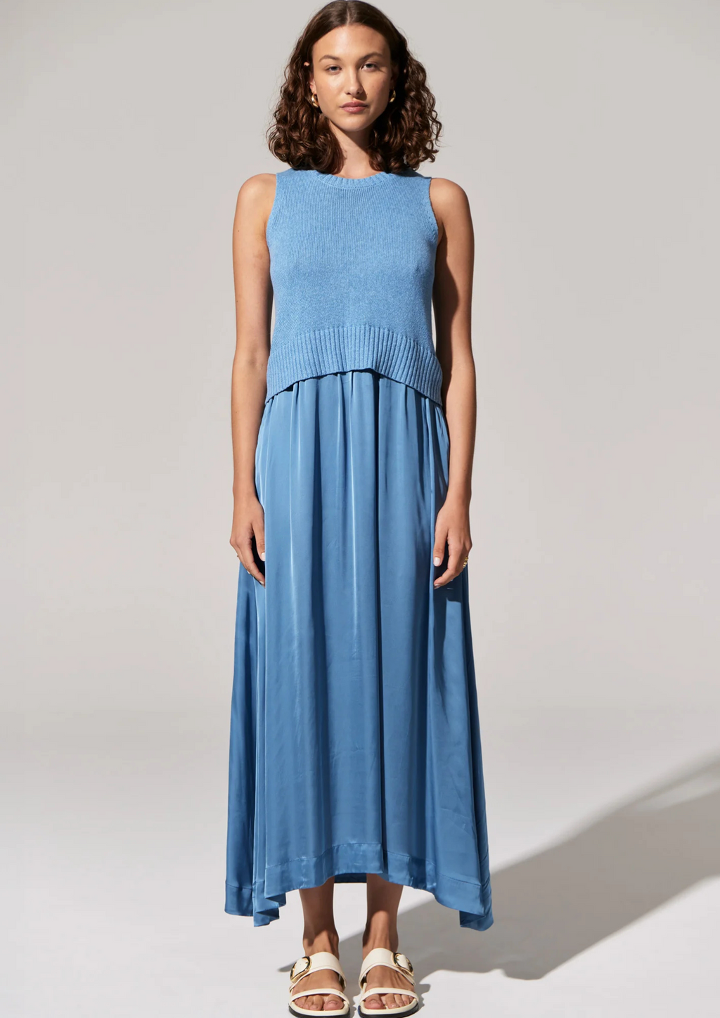 POL - Estel Knit Dress - Blue