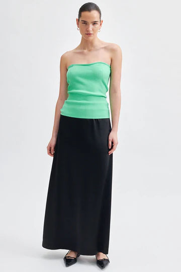 Second Female - Odile Sateen Maxi Skirt -Black