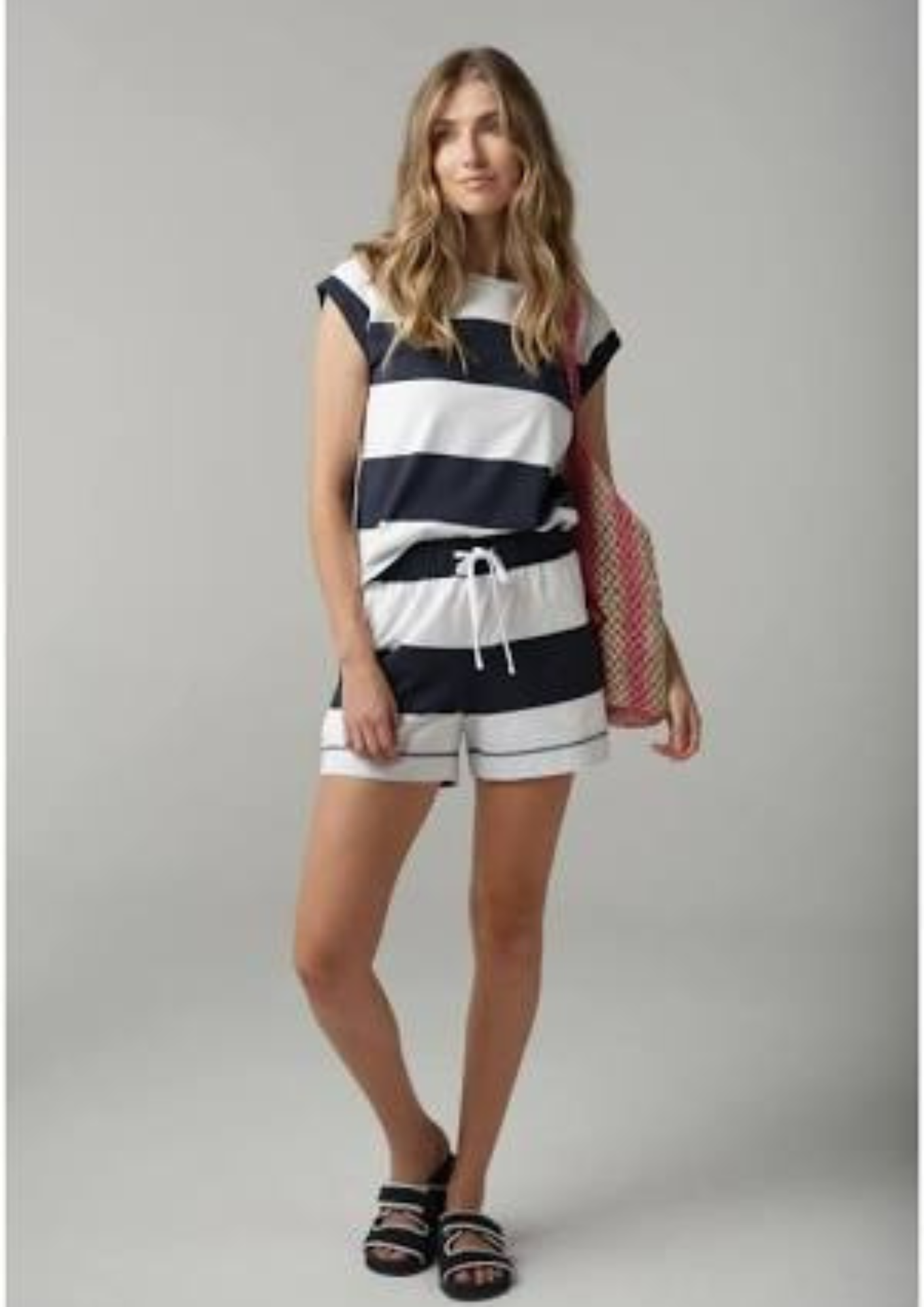 Cloth Paper Scissors - C1546 White/Parisian Stripe Shorts