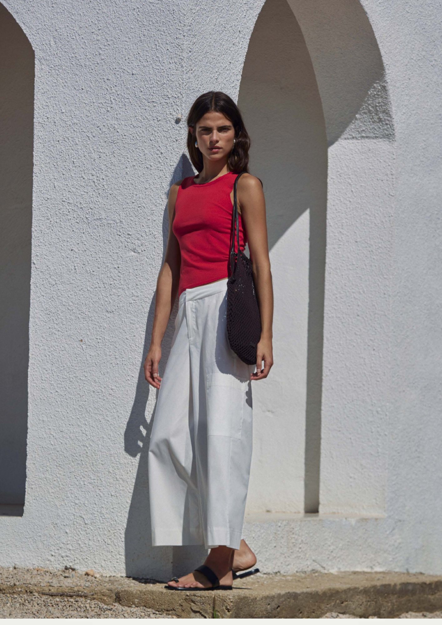 Yerse - Popelin Culotte Pants - Ecru