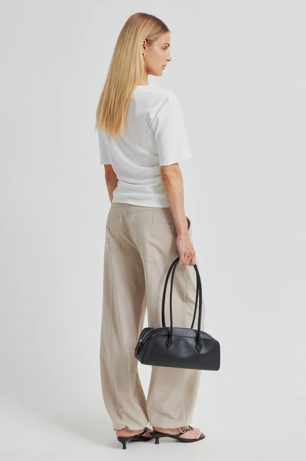 Second Female Ulina ruched Drape Tee White