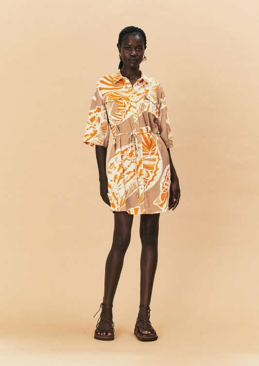 La Maise Cannes Mini Dress - Seashell Print