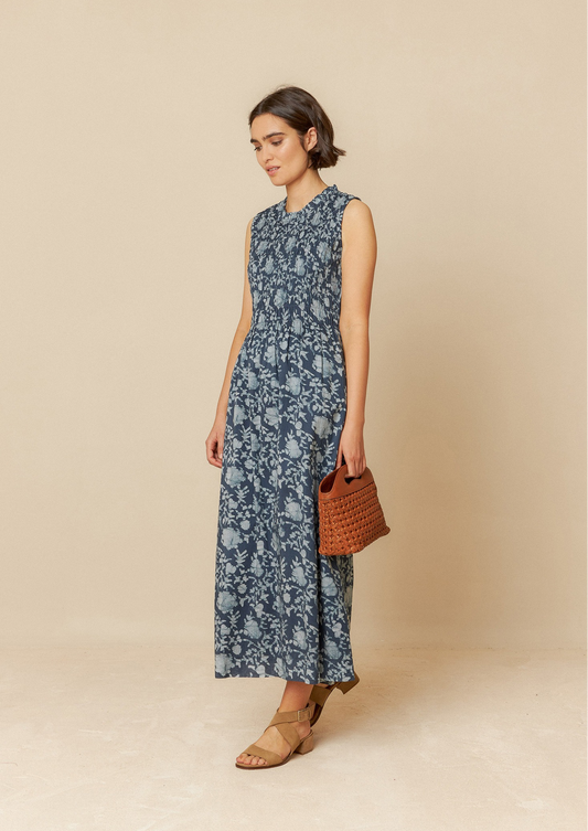 Indi & Cold Indigo Organic Cotton Woven Dress