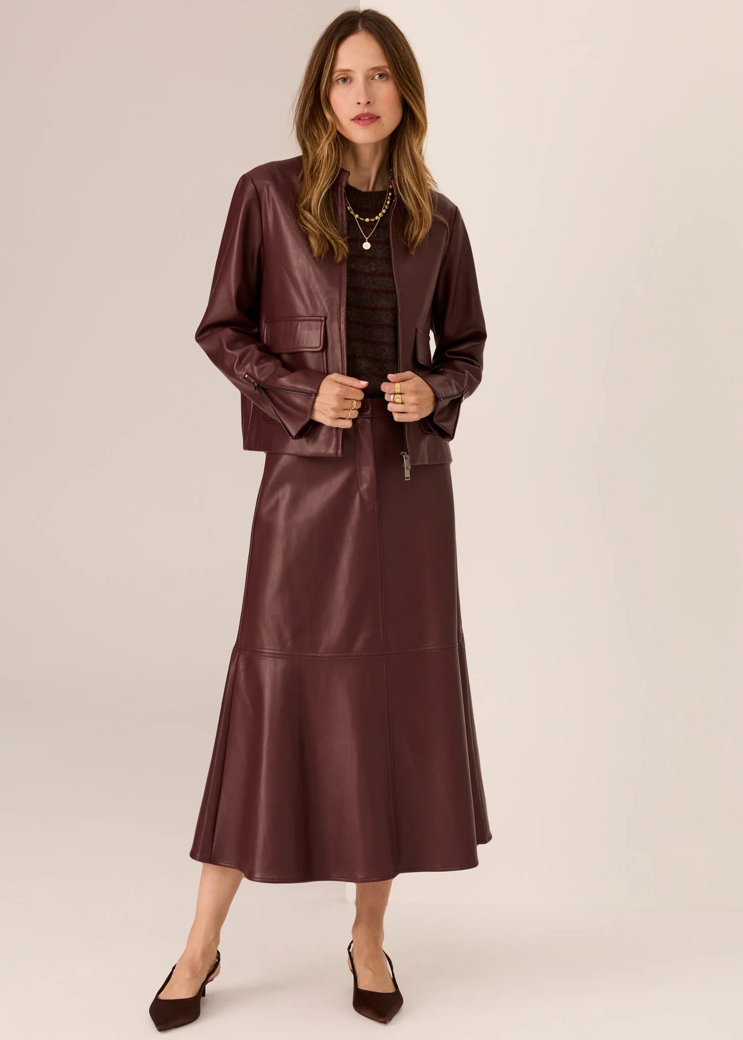 POL - Hugo Crop Jacket - Merlot