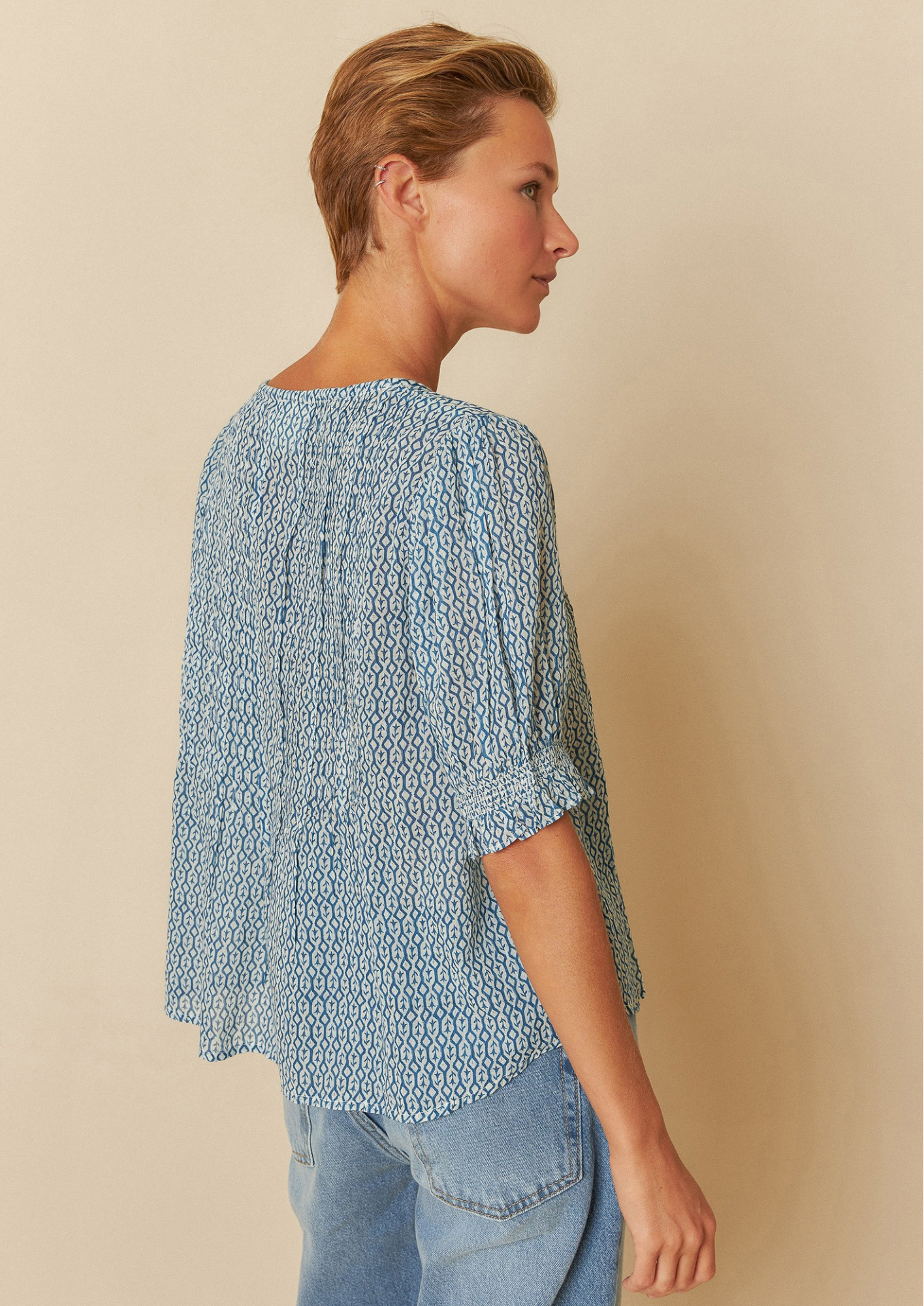 Indi & Cold Indigo Cotton Woven Shirt