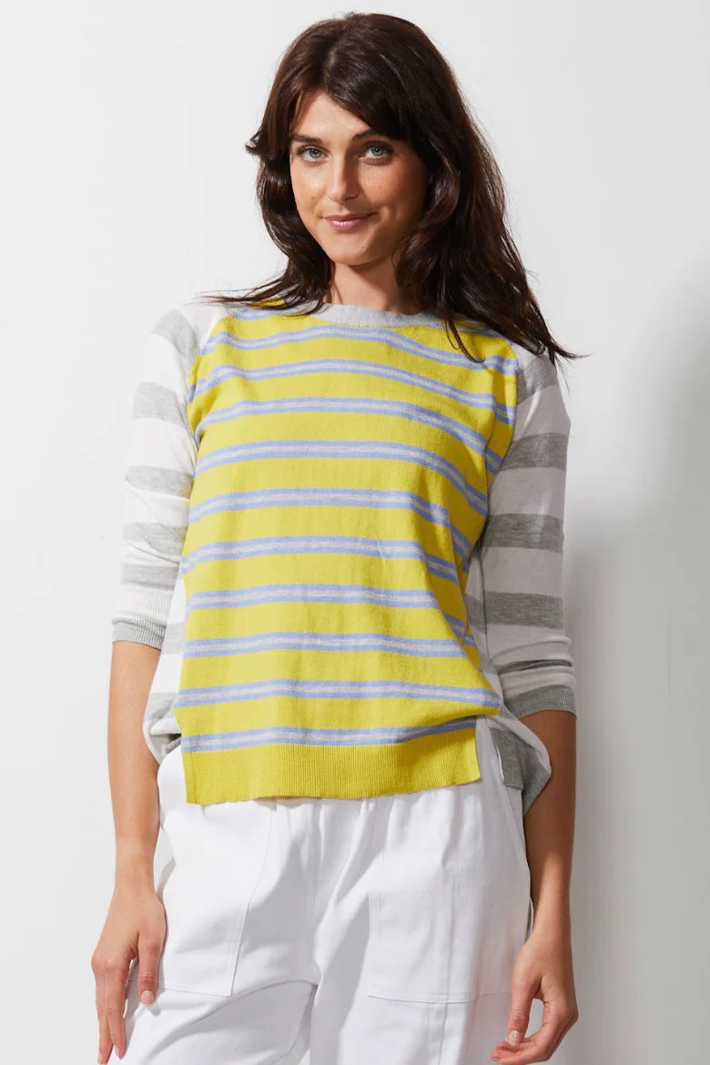 Zaket & Plover Multi Stripe Jumper - Marl ZP6616