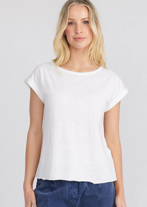 Robb & Lulu - Santa Barbara Round Neck Tee White