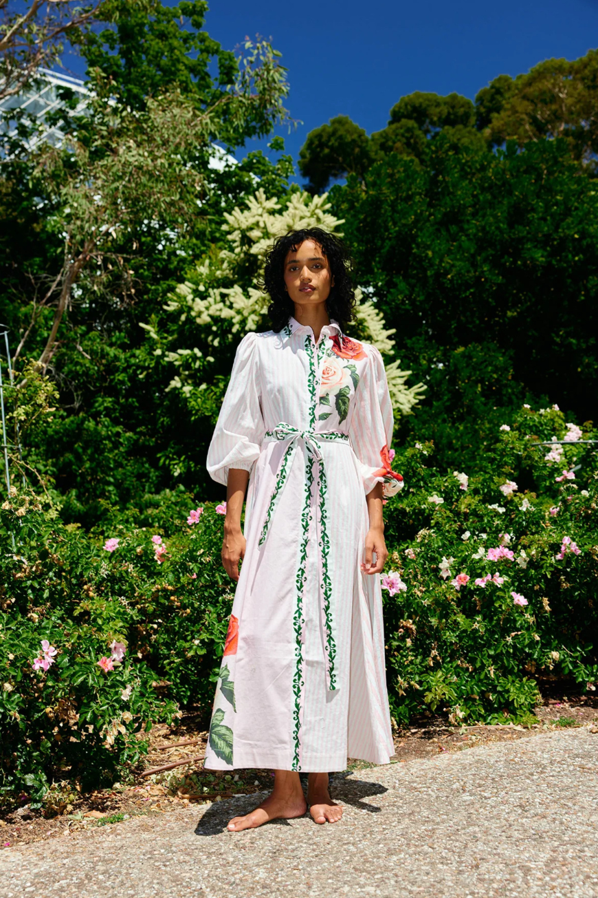 Aston Studio - Lucille Dress-  Baby Rose Multi Stripe