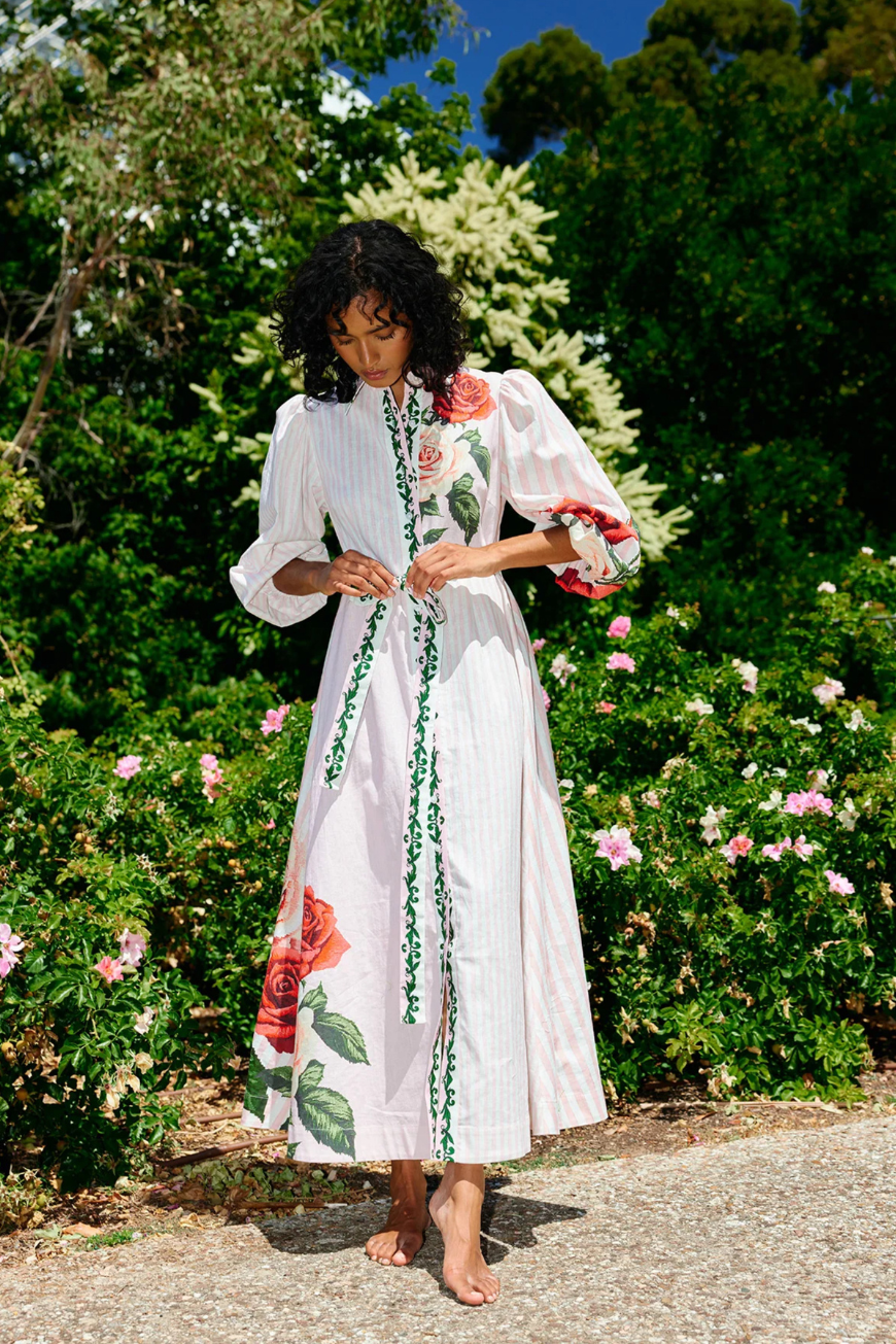 Aston Studio - Lucille Dress-  Baby Rose Multi Stripe