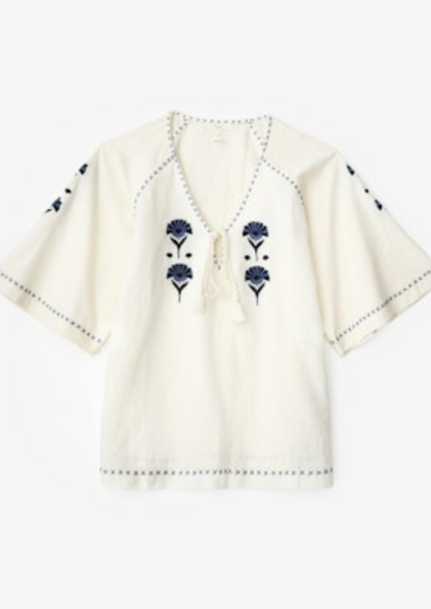 Yerse - Embroidered T-shirt - Ecru
