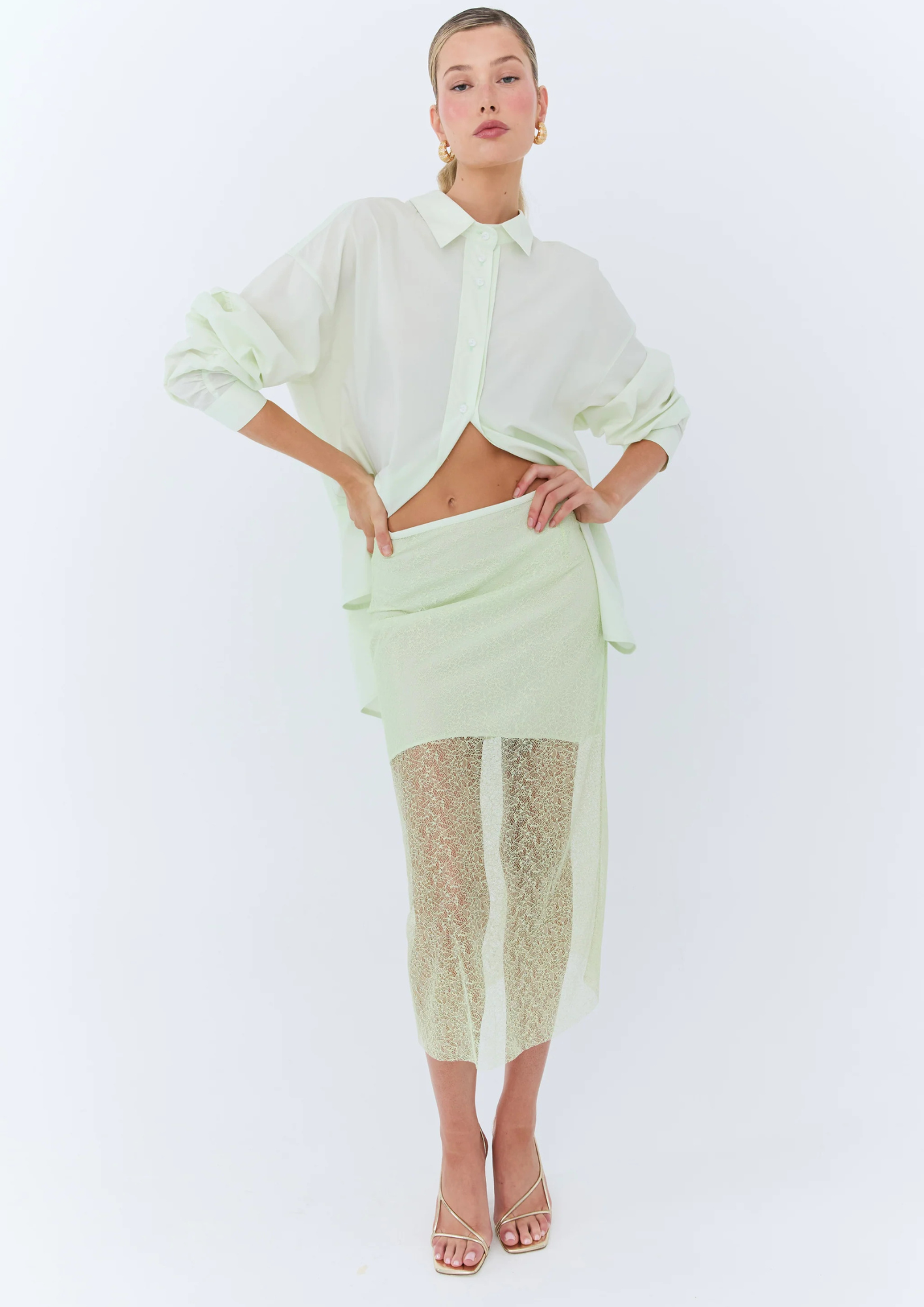 Eder - Dion Lace Skirt - Green