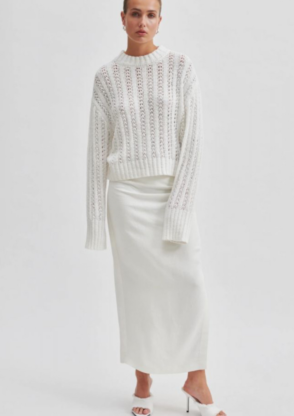 Second Female - Shefali Knit O-Neck White