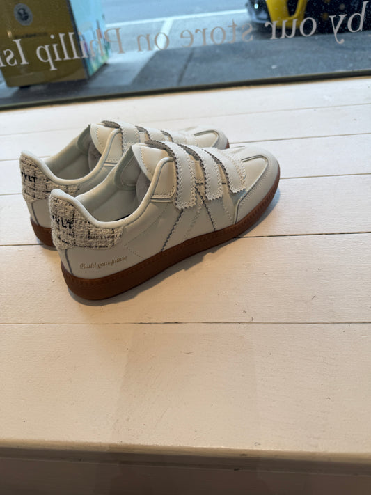 ASFVLT SNEAKERS elite classic Velcro white grey tweed