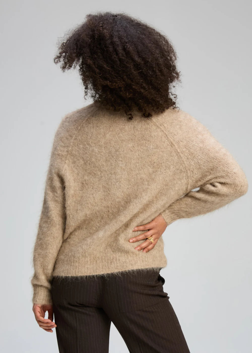 Zaket & Plover ZP8109 Alpaca Cardigan - Bark