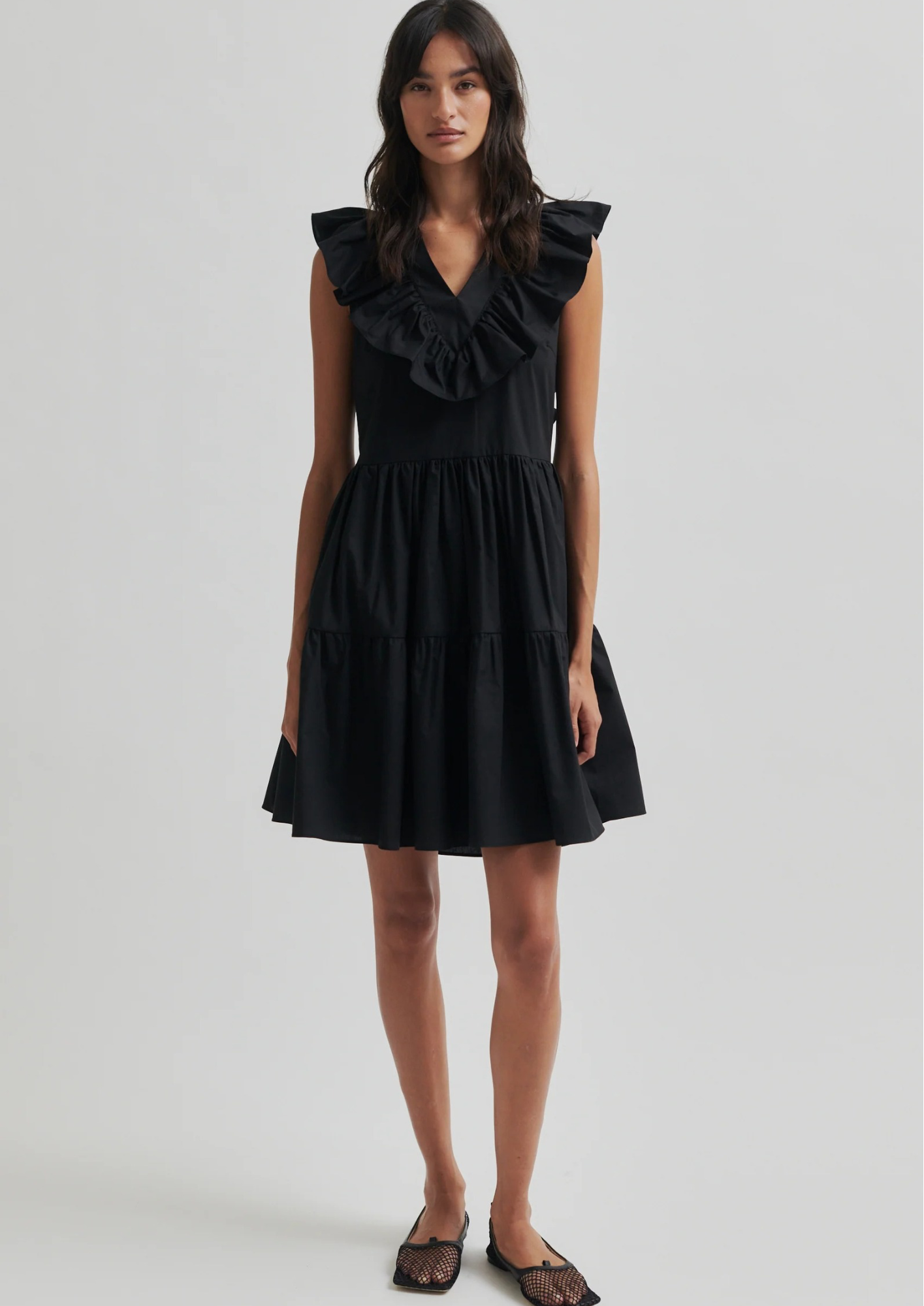 Second Female Zana Ruffle Detail Dress - Black
