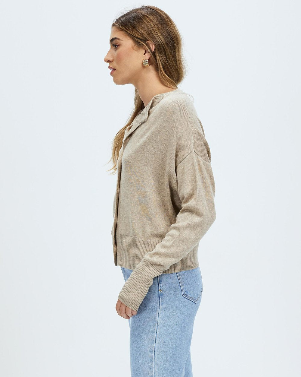 WHITE By FTL Dacey Cardigan - Oatmeal