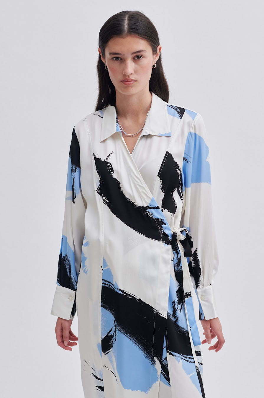 Second Female Graphic Print Wrap Dress - Open Air